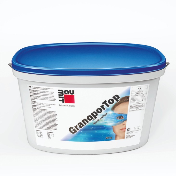 Tencuială decorativă Baumit GranoporTop 1,5K-Alb
