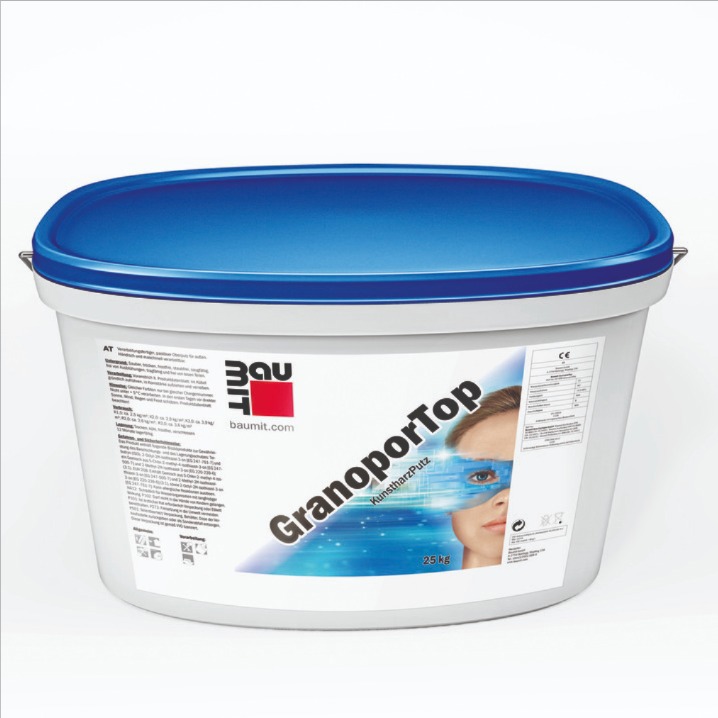 Tencuială decorativă Baumit GranoporTop 2K-Alb