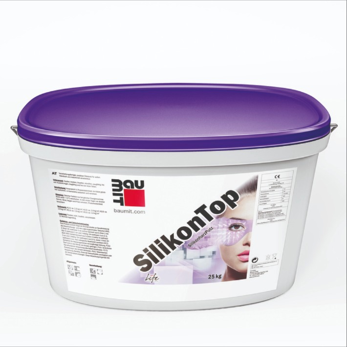 Tencuială decorativă siliconică Baumit SilikonTop 2K-Alb